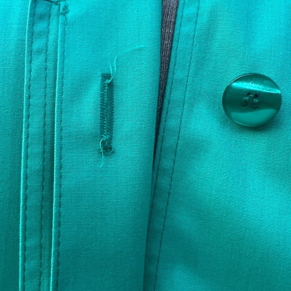 VINTAGE London Fog teal green trench coat|10P - Picture 7 of 11